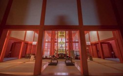 日本幽静的寺庙（日本寺庙内景）