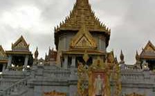 曼谷寺庙的金片（曼谷最有名的寺庙）