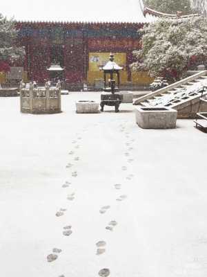寺院的雪（寺庙下雪的美景语句）-图1